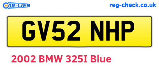 GV52NHP are the vehicle registration plates.