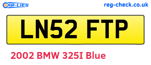 LN52FTP are the vehicle registration plates.