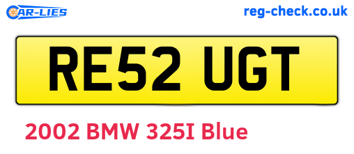 RE52UGT are the vehicle registration plates.