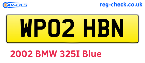 WP02HBN are the vehicle registration plates.
