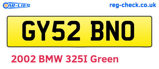GY52BNO are the vehicle registration plates.