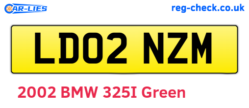 LD02NZM are the vehicle registration plates.