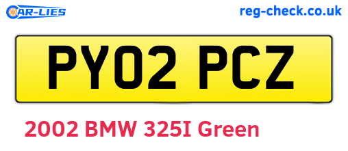 PY02PCZ are the vehicle registration plates.