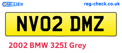 NV02DMZ are the vehicle registration plates.