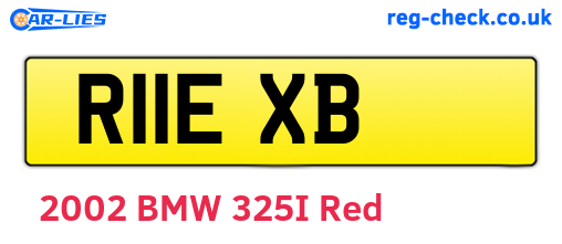 R11EXB are the vehicle registration plates.