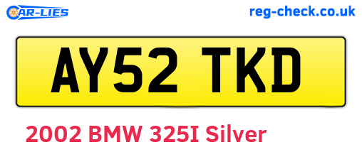 AY52TKD are the vehicle registration plates.