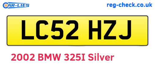 LC52HZJ are the vehicle registration plates.