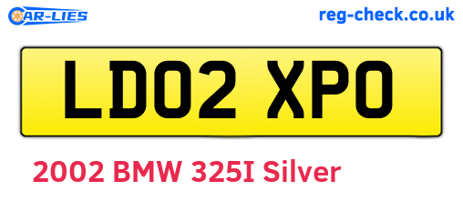 LD02XPO are the vehicle registration plates.