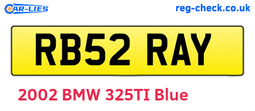 RB52RAY are the vehicle registration plates.
