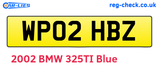 WP02HBZ are the vehicle registration plates.