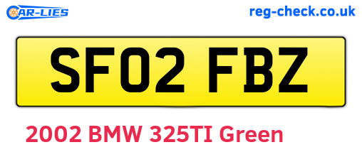 SF02FBZ are the vehicle registration plates.