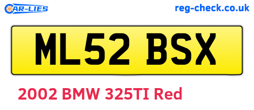 ML52BSX are the vehicle registration plates.