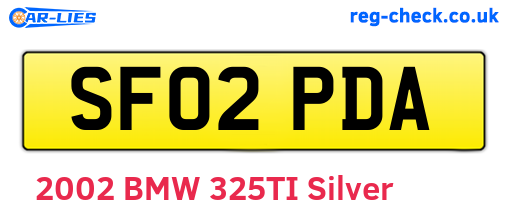 SF02PDA are the vehicle registration plates.