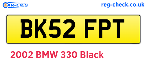 BK52FPT are the vehicle registration plates.