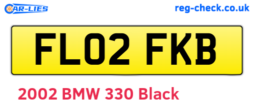 FL02FKB are the vehicle registration plates.