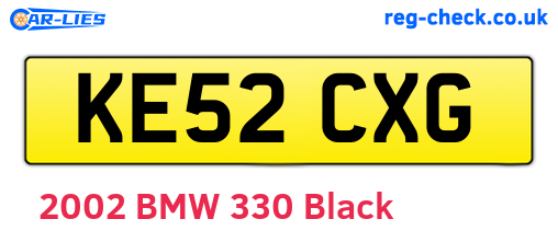 KE52CXG are the vehicle registration plates.