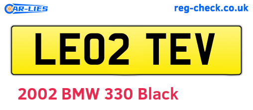 LE02TEV are the vehicle registration plates.