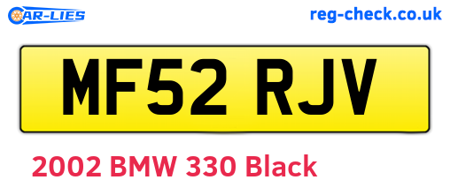 MF52RJV are the vehicle registration plates.