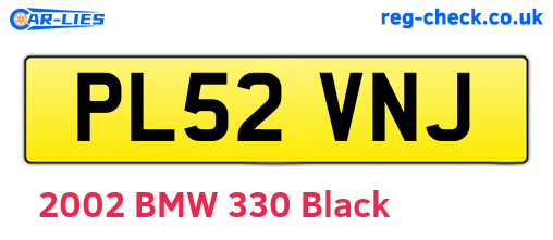 PL52VNJ are the vehicle registration plates.