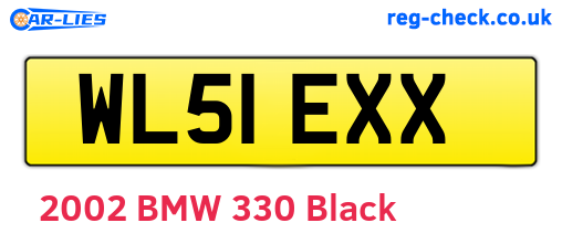 WL51EXX are the vehicle registration plates.