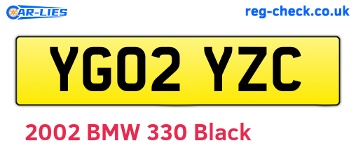 YG02YZC are the vehicle registration plates.