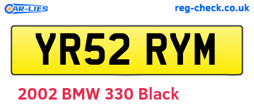 YR52RYM are the vehicle registration plates.