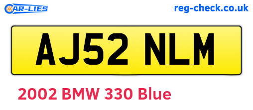 AJ52NLM are the vehicle registration plates.