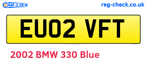 EU02VFT are the vehicle registration plates.