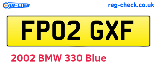 FP02GXF are the vehicle registration plates.