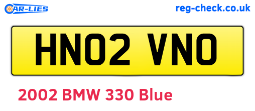 HN02VNO are the vehicle registration plates.