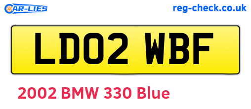 LD02WBF are the vehicle registration plates.