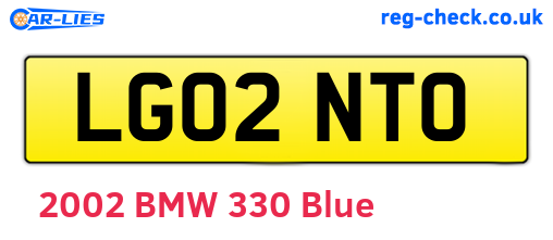 LG02NTO are the vehicle registration plates.