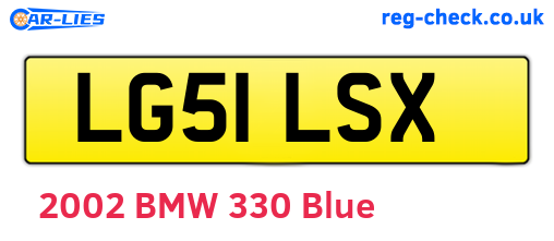 LG51LSX are the vehicle registration plates.