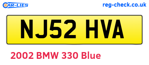 NJ52HVA are the vehicle registration plates.