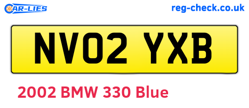 NV02YXB are the vehicle registration plates.