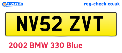 NV52ZVT are the vehicle registration plates.