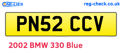 PN52CCV are the vehicle registration plates.