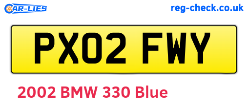 PX02FWY are the vehicle registration plates.