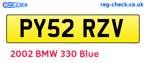 PY52RZV are the vehicle registration plates.