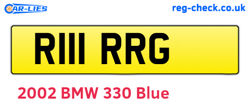 R111RRG are the vehicle registration plates.