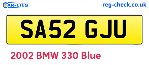 SA52GJU are the vehicle registration plates.