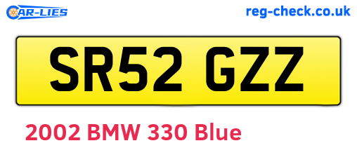SR52GZZ are the vehicle registration plates.
