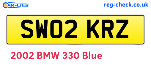 SW02KRZ are the vehicle registration plates.