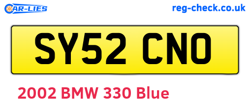SY52CNO are the vehicle registration plates.