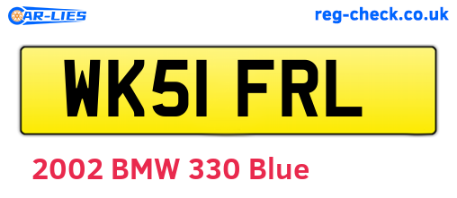 WK51FRL are the vehicle registration plates.