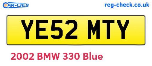 YE52MTY are the vehicle registration plates.