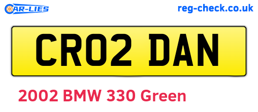 CR02DAN are the vehicle registration plates.
