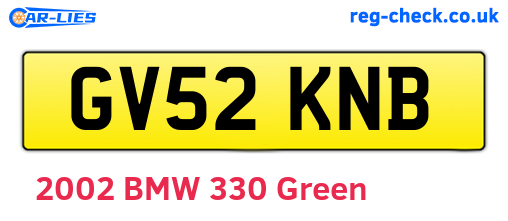 GV52KNB are the vehicle registration plates.