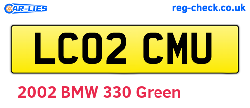 LC02CMU are the vehicle registration plates.