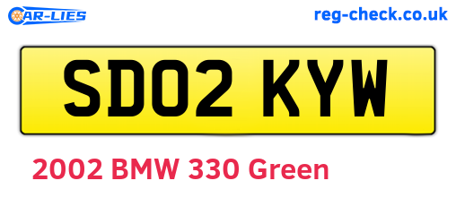 SD02KYW are the vehicle registration plates.
